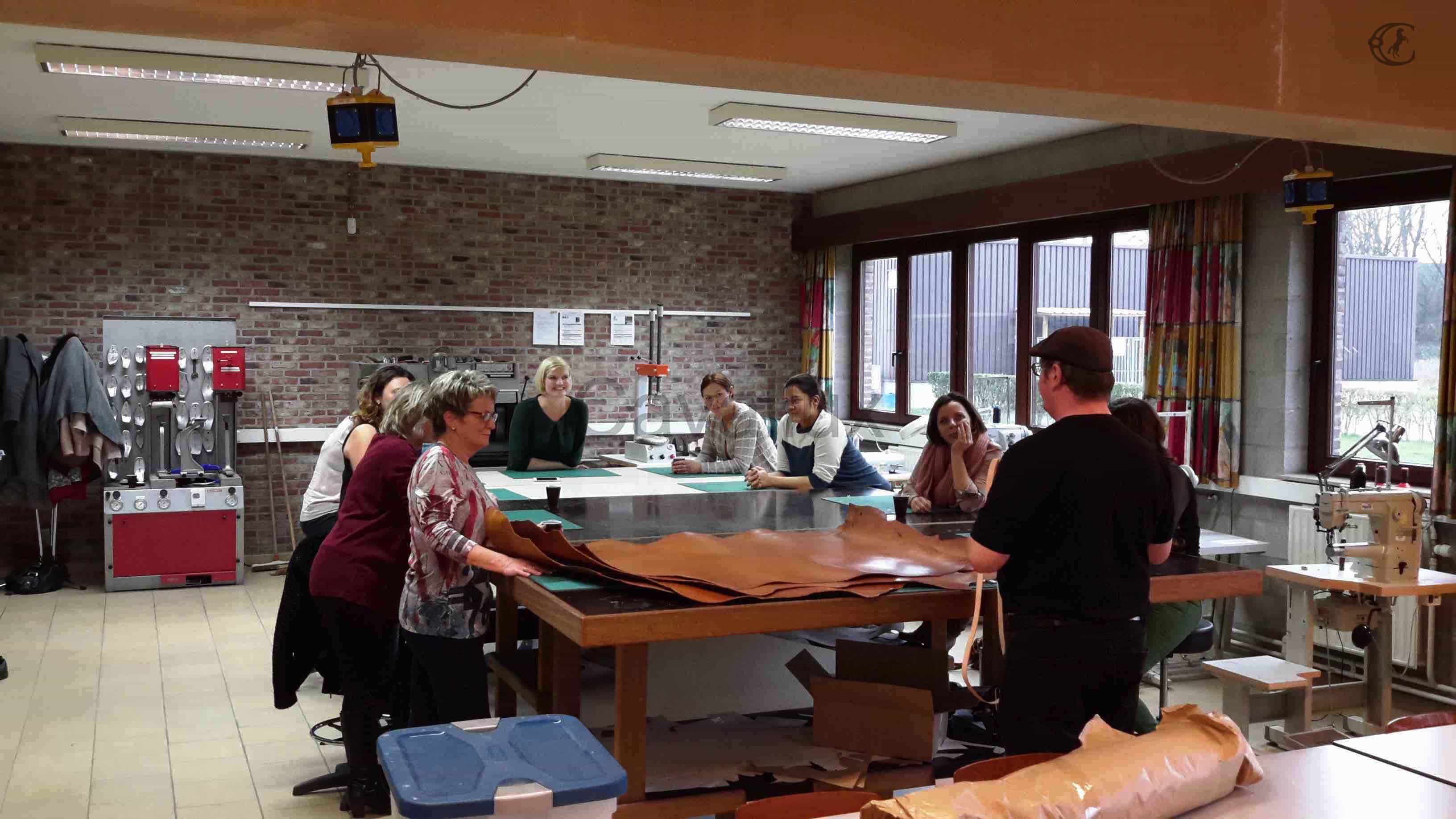 korte leder workshop in mijn klas in Tongeren